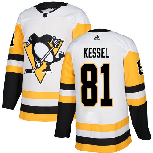 Adidas Men Pittsburgh Penguins 81 Phil Kessel White Road Authentic Stitched NHL Jersey
